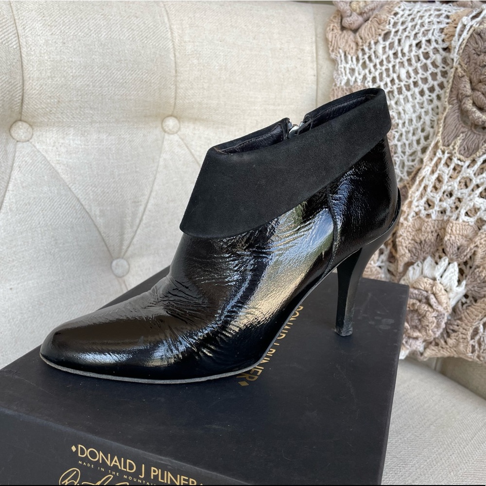 Patent/suede leather booties - Picture 4 of 8
